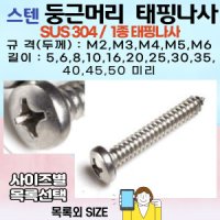 둥근머리 1종 피스 M5-20mm / 스텐스크류볼트 태핑1종