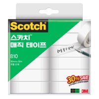 3M 스카치 매직 테이프 810 리필 18x32mm12개