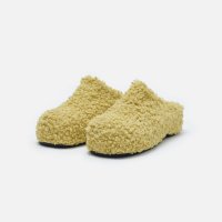 로서울 Round platform clogs Fluffy Mustard