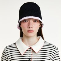 더로켓 R HAND MADE KNIT BUCKET HAT  BLACK  FREE