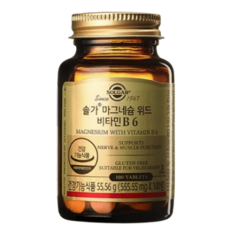 솔가 마그네슘 위드 비타민 B6 100정  근육 및