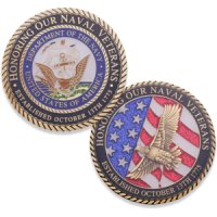 해군 참전용사 챌린지 코인 - USN Military Vet Challenge Coin - 재향군인을 위한 미군 참전용사 설계