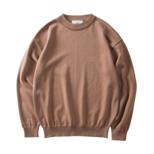 [디그레] 메이페어 코튼 립 크루넥 니트 카멜 dg22SSknit001