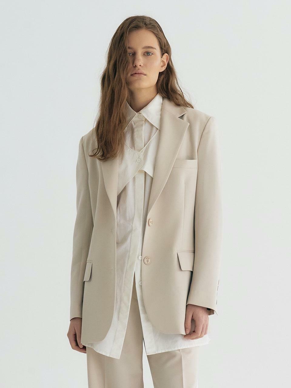 [엣드맹] Two button Tailored Single Blazer (Ivory)