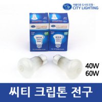 씨티라이팅 씨티 크립톤전구(M50) 40W 60W 불투명 전구색 E26