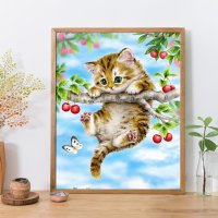 보석십자수 귀여운 고양이 다이아몬드 그림 2022 새로운 거실 침실비즈 도안 금전수 자수