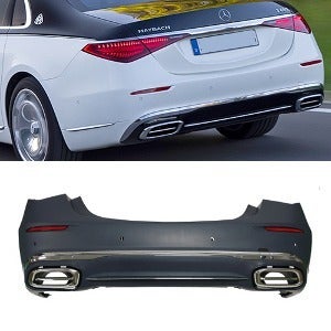 벤츠 S클래스 W223 마이바흐룩 스타일 리어범퍼 세트 바디킷(머플러팁 포함)