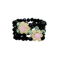 스윙셋 Flower Pixel Beads Ring SWBR22SSFPRBK