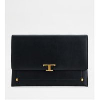 56659367 토즈 클러치 미니백 Tods T Timeless Envelope Clutch in Leather Maxi XAWTSAN2504RORB999