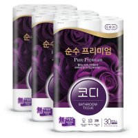 코디 화장지 코디 순수 프리미엄 30m30롤3팩 두루마리 휴지