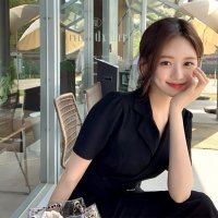 아뜨랑스 린넨 소재 테일러드 카라 반팔 여름 점프수트 OP13823