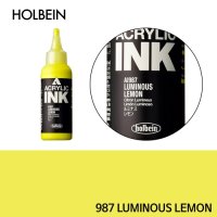 홀베인 아크릴 잉크 액상 아크릴물감 100ml 낱색 Luminous Lemon(AI987)