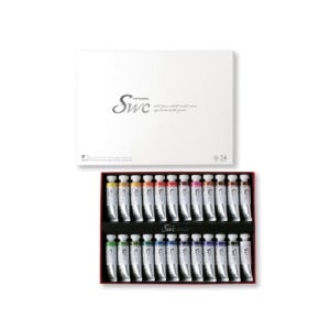 신한 SWC 수채화 물감세트 15ml 24색 전문가용 입시미술용