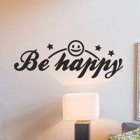 be happy 감성 레터링 대형 스티커