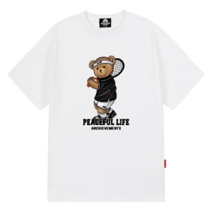트립션  TENNIS BOY BEAR T-SHIRTS - WHITE
