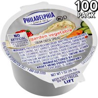 Philadelphia 필라델피아 크림치즈 포션 가든 베지터블 스프레드 28 3g 100개 Garden Vegetable