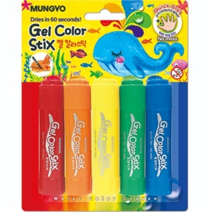 4000 문교 젤칼라스틱 수성크레용 5색 세트 - MGCS-5A