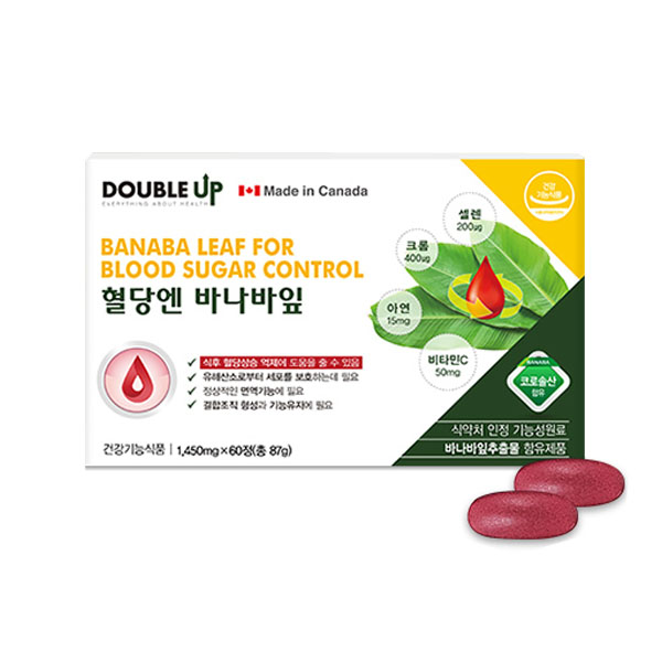 더블업 <b>혈당엔</b> 바나바잎 1450mg x 60정