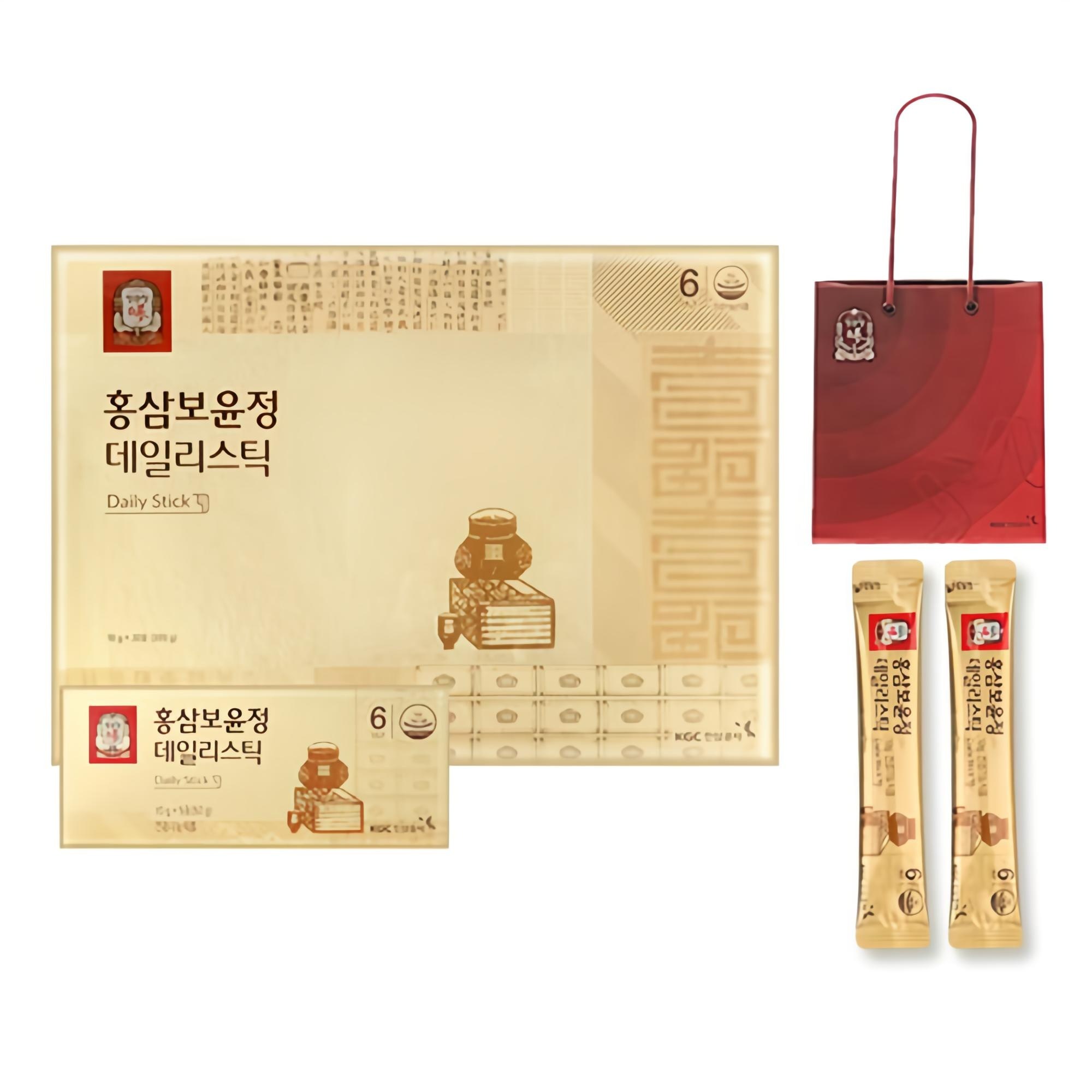 정관장 홍삼보윤정 데일리스틱 30회분 1세트 쇼핑백 포함  명절 설날 추석 선물세트 답례품