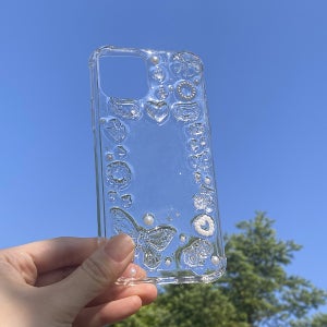 리뷰할인✨Z플립5 가능/투명 글리터 레진폰케이스✨, 마이워너비