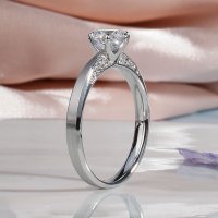 샤밍주얼리 5부 다이아몬드 반지 프로포즈 무광 노블레스 여자 예물 금 결혼 웨딩밴드