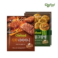 롯데푸드 쉐푸드 직화 1개 동그랑땡 너비아니 동그랑땡 405g 405g x