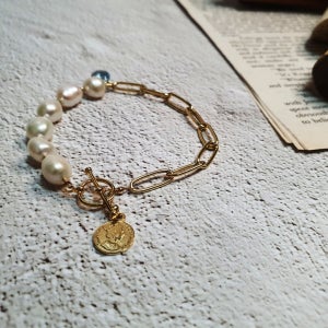 담수진주 하프체인 토파즈참 팔찌, 마이디어 my dear