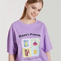 핑크파인애플 PIZZA FRIEND T SHIRT VIOLET