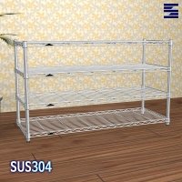 시그널블루 25파이 스테인레스 SHL12075-4단 고급형 선반 450x1200 기둥 750 (SUS304)