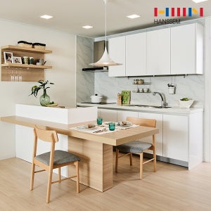 한샘 밀란 100 퓨어화이트(기본/ㄱ자/3.7-4.3m이하)