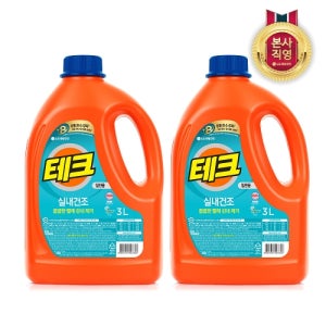 LG생활건강 테크 실내건조 세탁세제 3L막캡(일반) x 2개