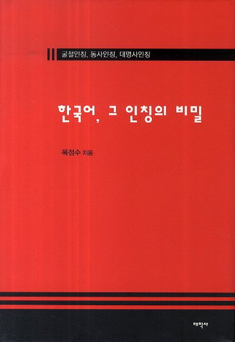 한국어, 그 인칭의 비밀  : 굴절인칭, 동사인칭, 대명사인칭