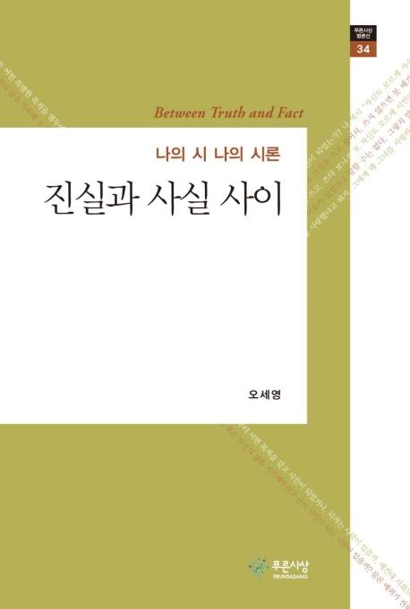 진실과 사실 사이 = Between truth and fact : 나의 시 나의 시론