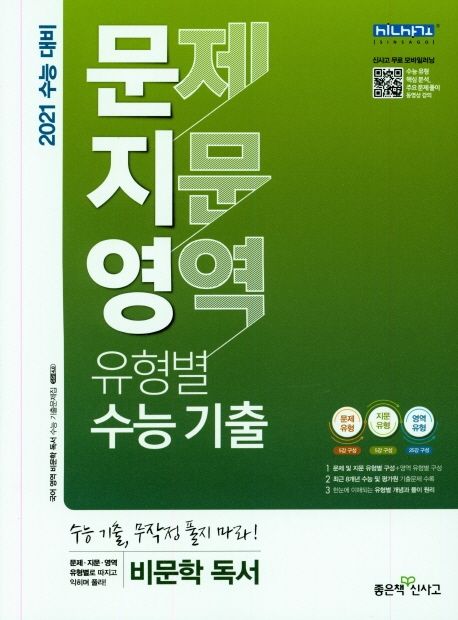문지영 고등 비문학 독서 문제 지문 영역 유형별 수능 기출(2020)(2021 수능대비) (2021 수능 대비)