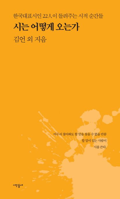 시는 어떻게 오는가  : 한국대표시인 22人이 들려주는 시적 순간들