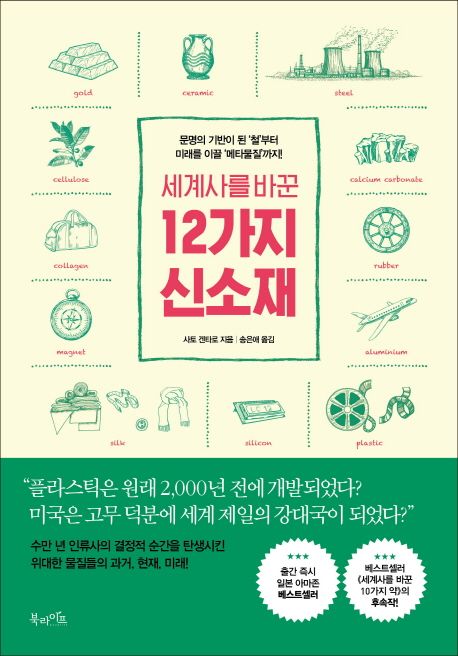 세계사를 바꾼 12가지 신소재 (문명의 기반이 된 ‘철’부터 미래를 이끌 ‘메타물질’까지!) 책 표지