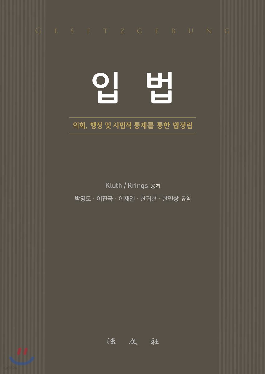 입법  : 의회, 행정 및 사법적 통제를 통한 법정립