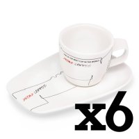 야미 아로마 카푸치노 커피잔 6인조 세트 레드 220cc,ym0070 커피 바리스타 컵 텀블러 YAMI 카페 브런치카