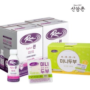 [신앙촌][신앙촌]프리&프로바이오틱스 런 요구르트 24병 + 국산 미니두부 6개입 [갤러리아]