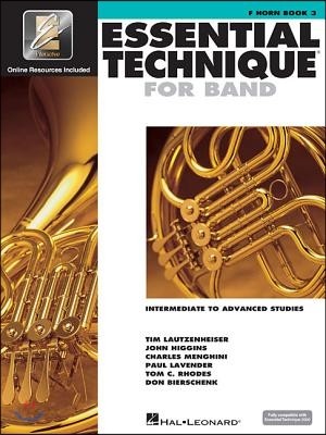 Essential Technique for Band with Eei - Intermediate to Advanced Studies: F Horn (Book/Online Media) (French Horn)