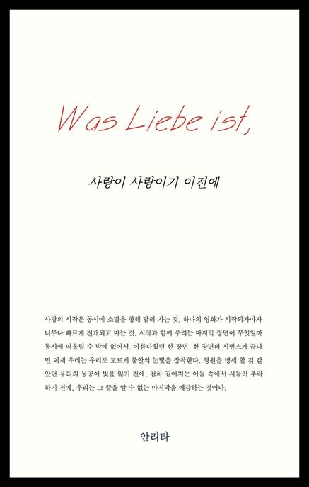 사랑이 사랑이기 이전에  : Was Liebe ist