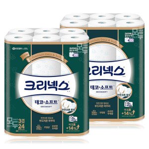 크리넥스 크리넥스 데코앤소프트 30M 24롤x2팩 /두루마리 휴지