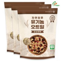 푸른들판 자연담은 유기농 오트밀 600g x3