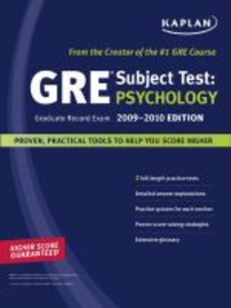 Kaplan GRE Exam Subject Test, Psychology, 2009-2010 Paperback