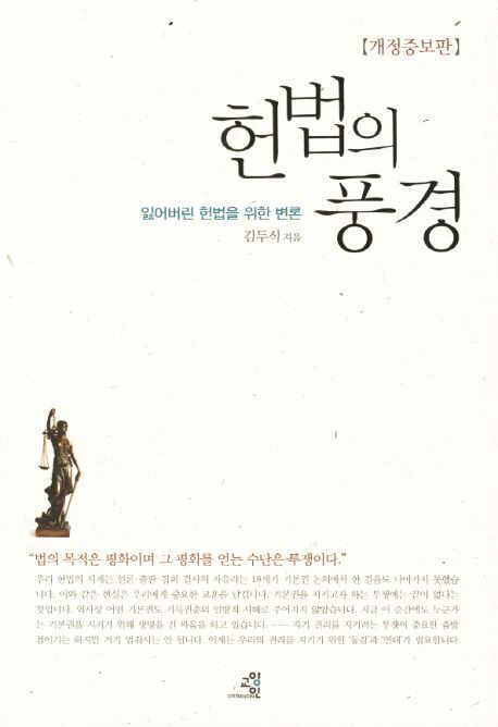 헌법의 풍경: 잃어버린 헌법을 위한 변론/ 김두식 지음