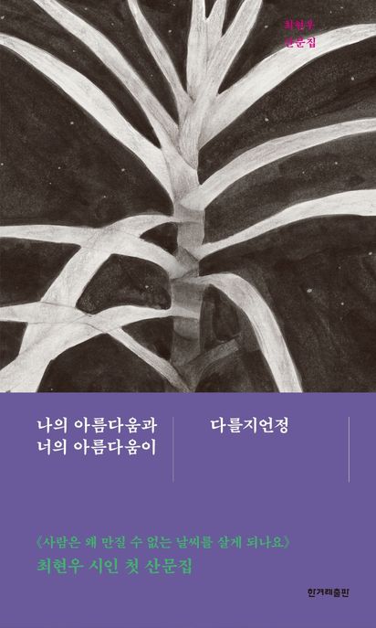 나의 아름다움과 너의 아름다움이 다를지언정 (최현우 산문집) 표지