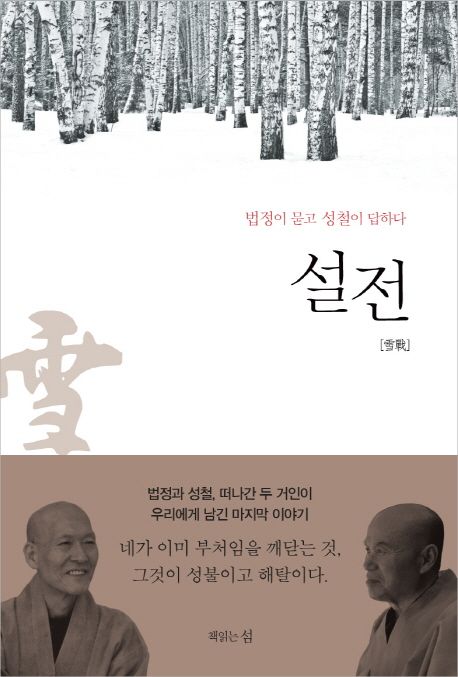 설전 : 법정이 묻고 성철이 답하다 표지