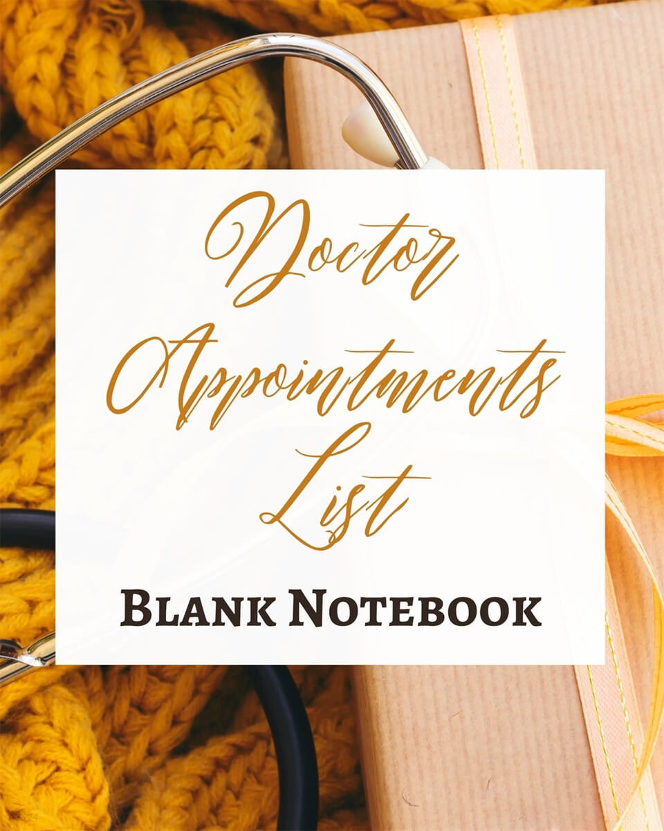 Doctor Appointments List - Blank Notebook - Write It Down - Pastel Rose Gold Brown Yellow - Abstract Modern Unique Art