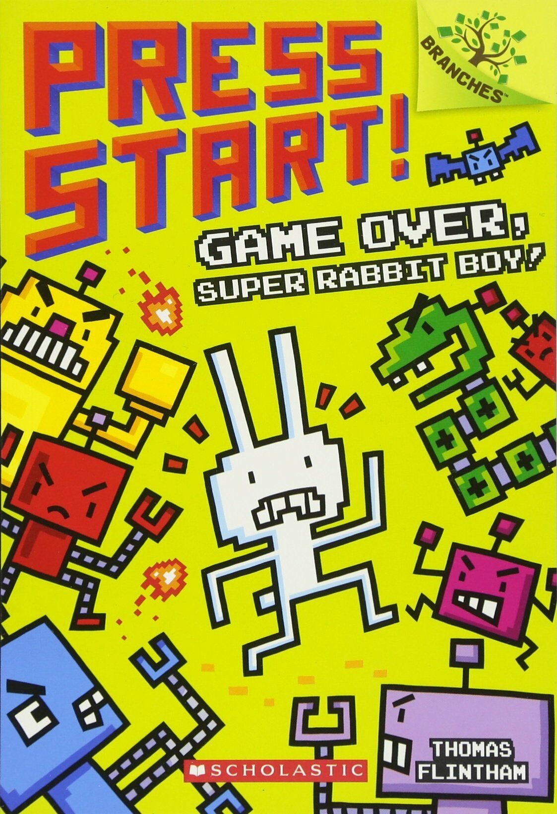 Press start!. 1, game over, super rabbit boy!