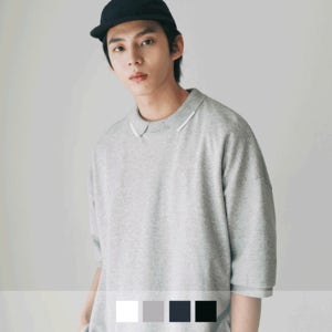 [제멋] 멜로 오버핏 카라 반팔티 4종 KJST2422